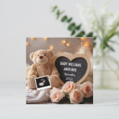 Floral Baby Faire-part pour les médias sociaux (Debout devant)