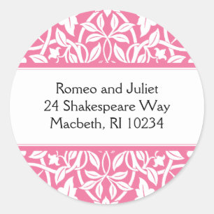 Floral Baby Girl Étiquette de adresse - Cotton Can