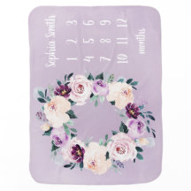 Floral Baby Girl Month Milestone
