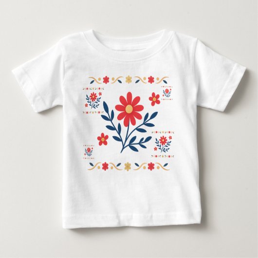 Floral Baby Jersey T-shirt (Voorkant)