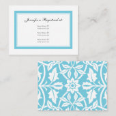 Floral Baby Registry Kaart - Sky Blue (Voorkant / Achterkant)