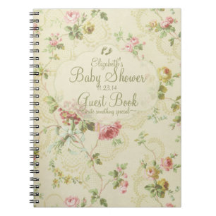  Floral-Baby shower gastboek - Notitieboek