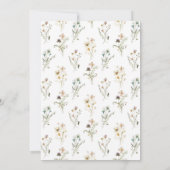 Floral Baby shower Kaart (Achterkant)