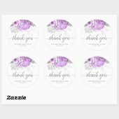 Floral Baby shower Lavender Hartelijk dank Ronde Sticker (Vel)