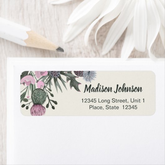 Floral | BABY SHOWER | Retouradreslabels Etiket (Insitu)