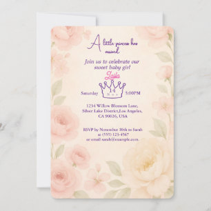 Floral Baby shower Uitnodiging Achtergrond