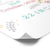 Floral Baby Stats Poster (Hoek)