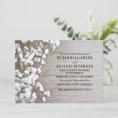 Floral- Baby's Breath Rustic Summer Simple Wedding Kaart (Staand voorkant)