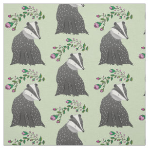 Floral Badgers Stof