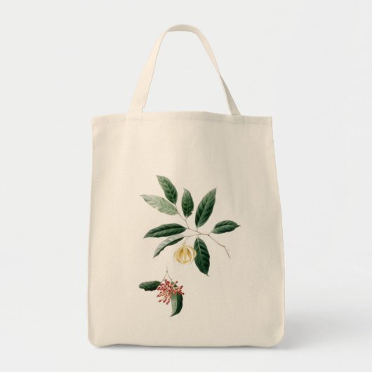 Floral Bag, rode en gele bloem Tote Bag (Voorkant)