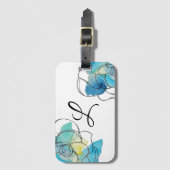 Floral Bagagelabel (Voorkant (verticaal))