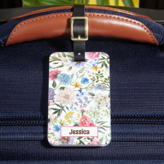 Floral Bagagelabel