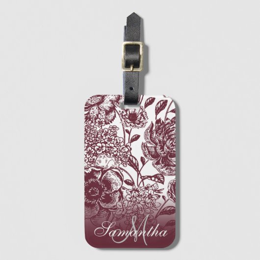 Floral Bagagelabel (Voorkant (verticaal))