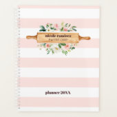 Floral Bakery Rolling Pin Patisserie gestript Planner (Voorkant)