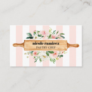 Floral Bakery Rolling Pin Patisserie social media Visitekaartje