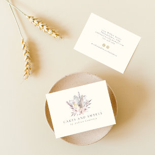 Floral bakkerij Pastry Chef Baking Utils Bouquet Visitekaartje