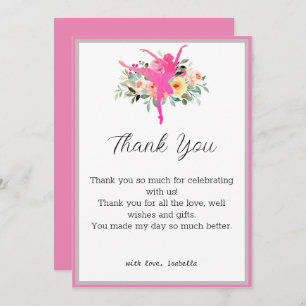 Floral Ballerina Dancer Anniversaire Carte de reme