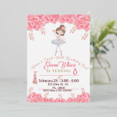 Floral Ballerina Invitation Anniversaire Pour Fill (Debout devant)