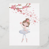 Floral Ballerina Invitation Anniversaire Pour Fill (Verso)