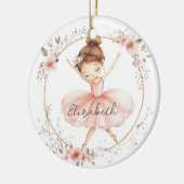 Floral Ballerina Keramisch Ornament (Links)