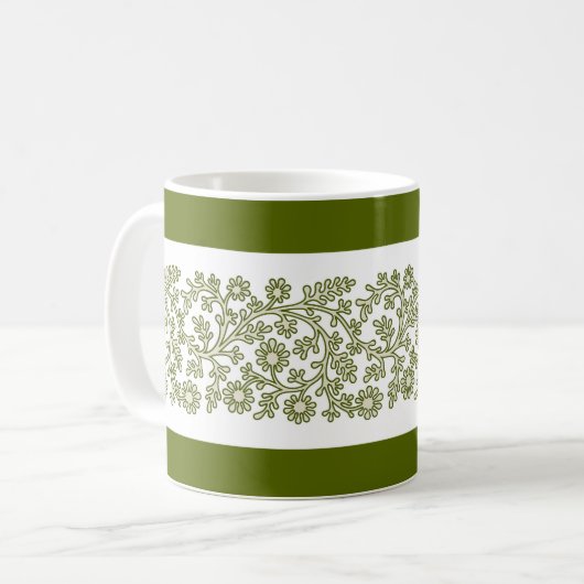 Floral Band, Mug de café vert (Devant gauche)