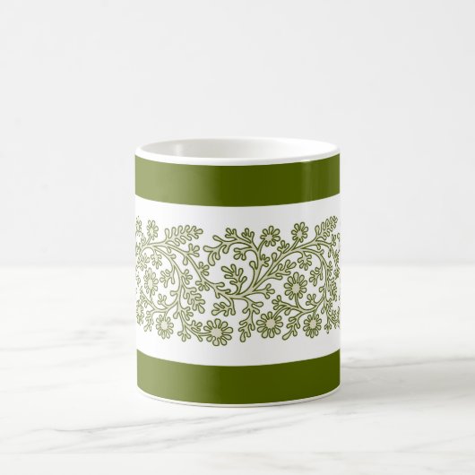 Floral Band, Mug de café vert (Centre)