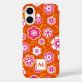Floral Bandana Print Monogram Case-Mate iPhone Case (Achterkant)