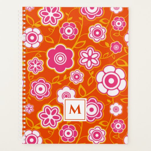Floral Bandana Print Monogram Planner (Voorkant)