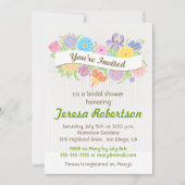 Floral Banner Bridal Shower Kaart (Voorkant)