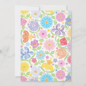 Floral Banner Bridal Shower Kaart (Achterkant)