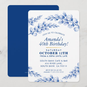 FLORAL BANTHDAY PARTY INVITATION jolie porcelaine 