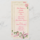 Floral Baptismal-programma 1/5 Programma (Voorkant / Achterkant)