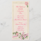 Floral Baptismal-programma 1/5 Programma (Voorkant)