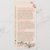 Floral Baptismal Programme 2/5 (Devant / Derrière)