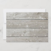 Floral Barn Board Invitation à la douche d'un coup (Dos)