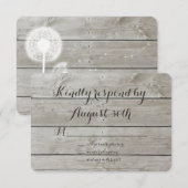 Floral Barn Board RSVP Kaartje (Voorkant / Achterkant)