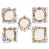 Floral Baroque Frame Cutout Sheet of Stickers (Devant)
