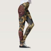 Floral Baroque Pattern – Elegant Ornamental  Leggings (Rechts)