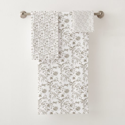 Floral Bath Towel Set Bad Handdoek (Insitu)