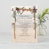 Floral Beach Arbor Faire-part de mariage (Debout devant)