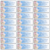 Floral Beach Mariage d'été Étiquette de adresse in (Devant)