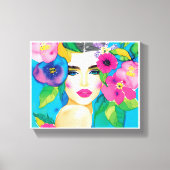 Floral Beauté World Couleur 2 toile Imprimer (Recto)