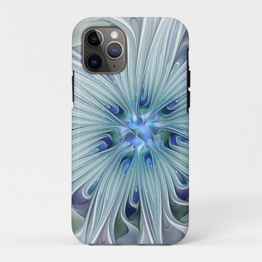 Floral Beauty Abstracte Modern Blue Pastel Flower Case-Mate iPhone Case (Achterkant)