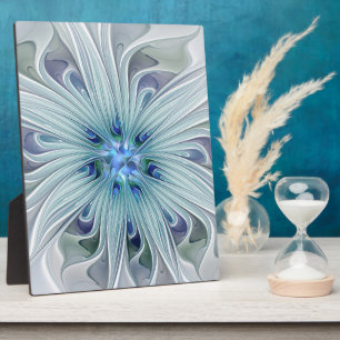 Floral Beauty Abstracte Modern Blue Pastel Flower Fotoplaat