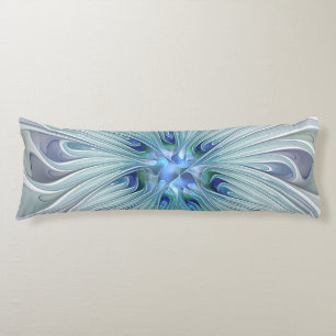 Floral Beauty Abstracte Modern Blue Pastel Flower Lichaamskussen