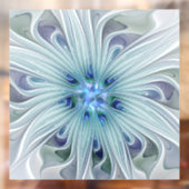 Floral Beauty Abstracte Modern Blue Pastel Flower Raamsticker (Vel 2)