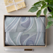 Floral Beauty Abstracte Modern Blue Pastel Flower Tissuepapier (Geschenk)