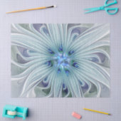 Floral Beauty Abstracte Modern Blue Pastel Flower Tissuepapier (Craft)