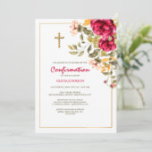 Floral Beauty bevestiging uitnodiging (Staand voorkant)