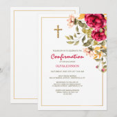 Floral Beauty bevestiging uitnodiging (Voorkant / Achterkant)